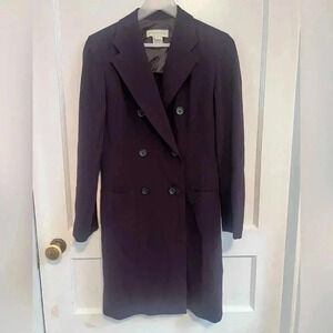 Dries Van Noten Wool Button Down Purple Coat Size US 4